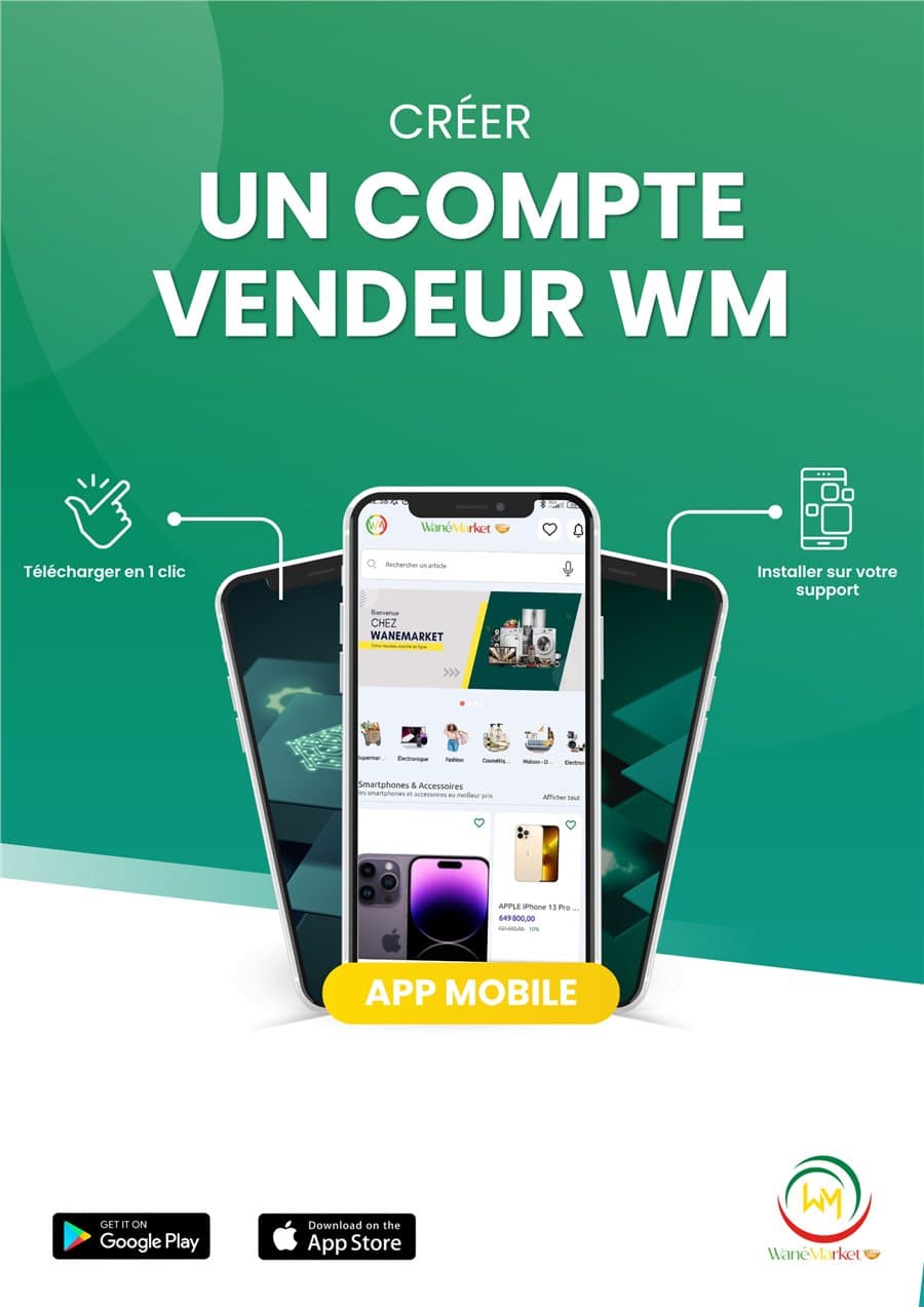 Support tutoriel de création de compte vendeur WanéMarket